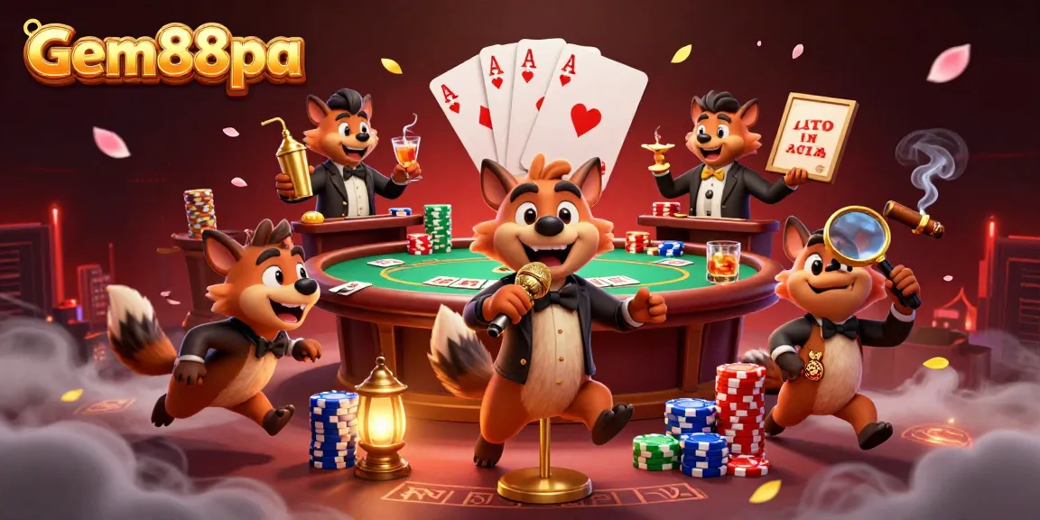 Experience the thrilling atmosphere of gem88pa with hyenas performing in a comedy casino club.